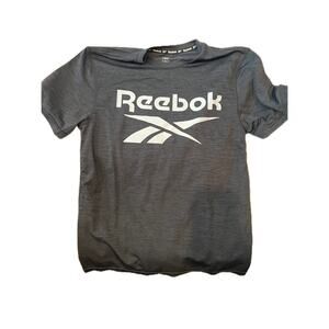 Reebok Sweat Wicking Gray Black T-Shirt Mens S